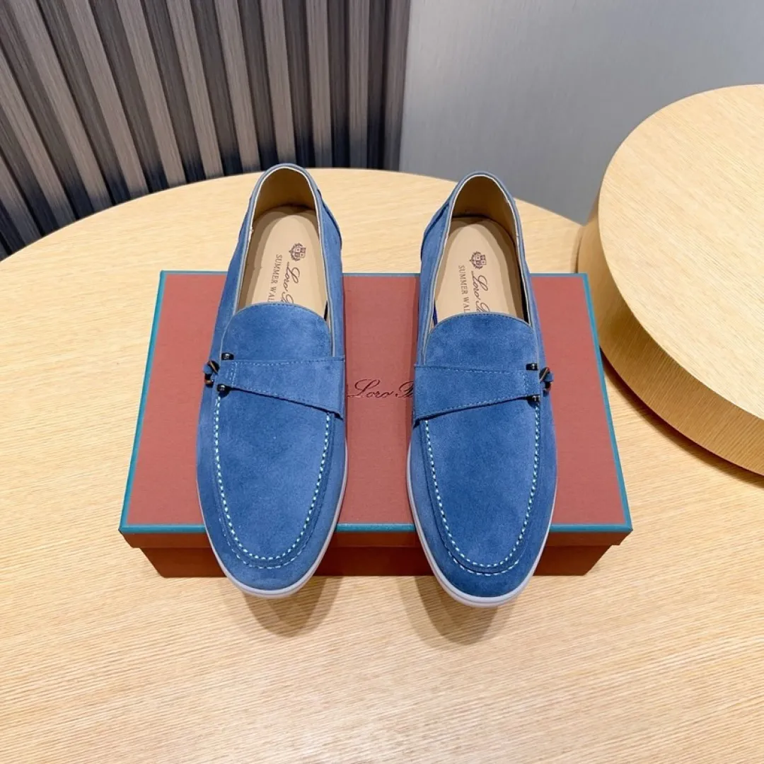 Men's Men's Shoes💰Men's Shoes💰440💰[loro piana] Couple's Style - The new moccasins are made of water-repellent treated suede uppers with rubber soles, a classic. The complex craftsmanship and meticulous structure make the shoes light and soft, allowing you to walk comfortably and freely. Perfect for wearing at the beach or out in the water during the summer. Women’s size: 35-40 Men’s size: 38-45
